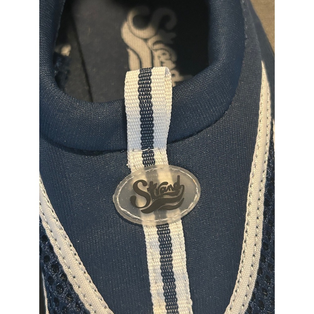 Strand Navy Blue Mesh Water Shoes Mens Size 11 Slip On Beach Pool Aqua Socks - Picture 7 of 10